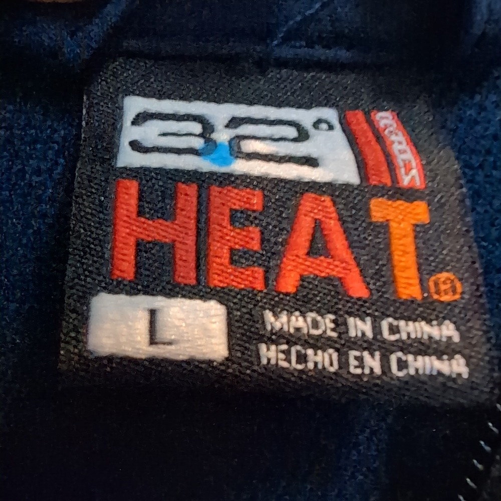32 Degrees Heat Men's Size L Long Sleeve Navy Blue Pockets In & Out Plus One Zip - Picture 3 of 9
